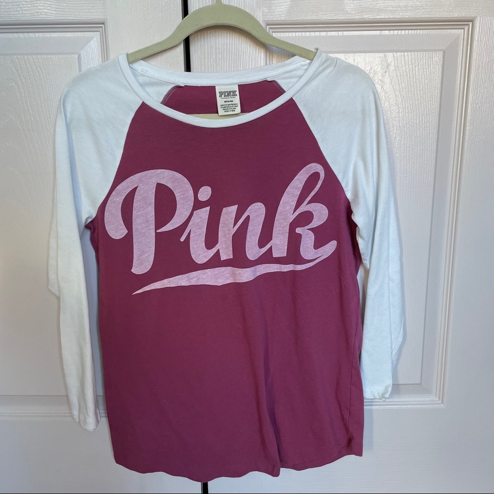 PINK 3/4 length tee